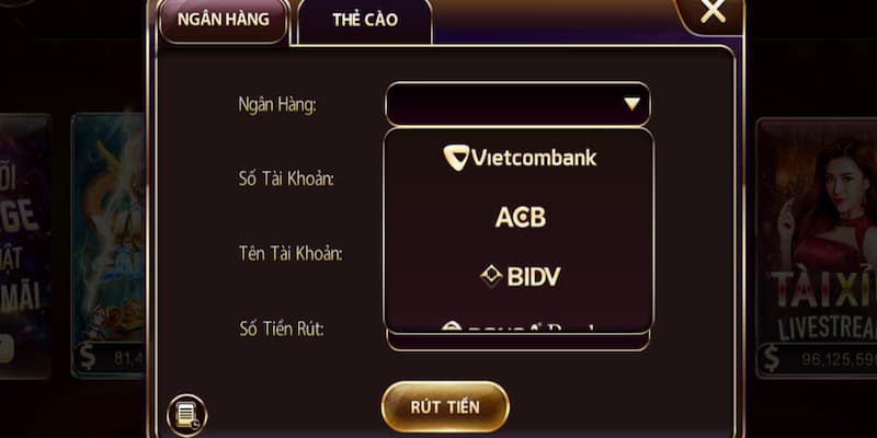 Quy trình thực hiện rút tiền trên Sunwin